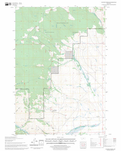 US Forest Service - Topo Coyote Creek, MT FSTopo Legacy digital map