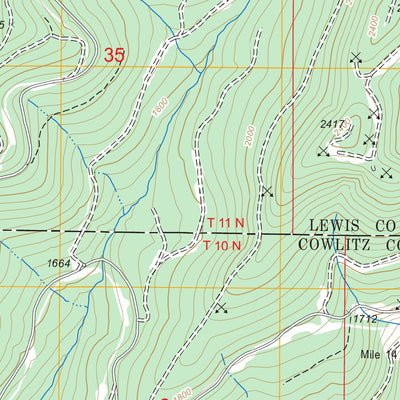 US Forest Service - Topo Coyote Mountain, WA FSTopo Legacy digital map