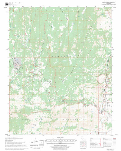 US Forest Service - Topo Crag Peak, CA FSTopo Legacy digital map