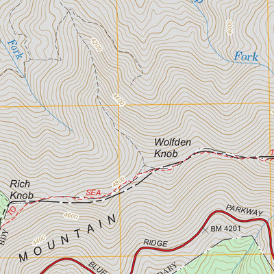 US Forest Service - Topo Craggy Pinnacle, NC FSTopo Legacy digital map