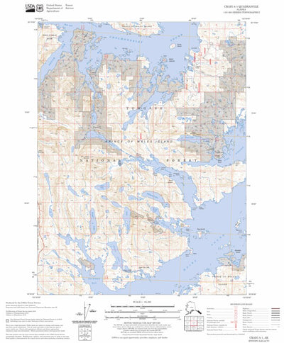 US Forest Service - Topo Craig A-1, AK FSTopo Legacy digital map