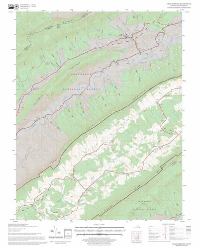 US Forest Service - Topo Craig Springs, VA - WV FSTopo Legacy digital map