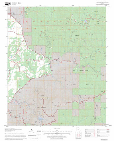 US Forest Service - Topo Crandall, GA FSTopo Legacy digital map