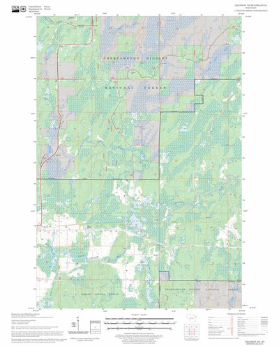 US Forest Service - Topo Crandon NE, WI FSTopo Legacy digital map