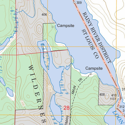 US Forest Service - Topo Crane Lake, MN FSTopo Legacy digital map
