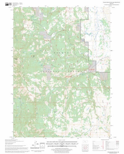 US Forest Service - Topo Crane Mountain, OR FSTopo Legacy digital map