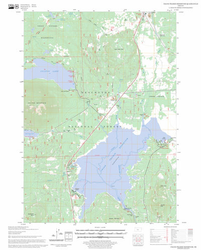 US Forest Service - Topo Crane Prairie Reservoir, OR FSTopo Legacy digital map