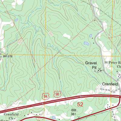 US Forest Service - Topo Cranfield, MS FSTopo Legacy digital map
