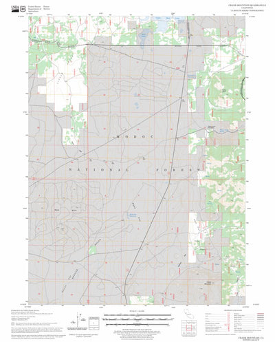 US Forest Service - Topo Crank Mountain, CA FSTopo Legacy digital map