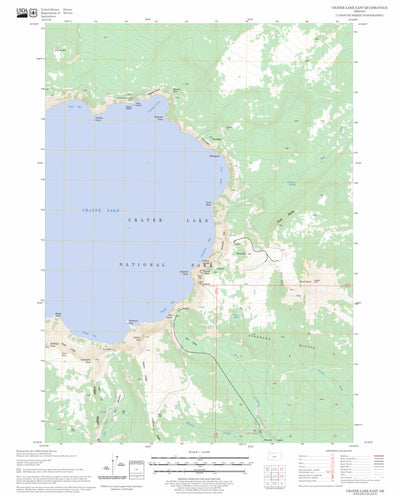 US Forest Service - Topo Crater Lake East, OR FSTopo Legacy digital map