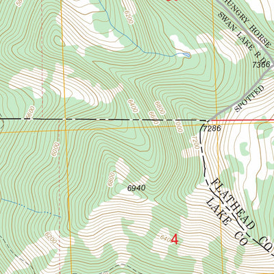 US Forest Service - Topo Crater Lake, MT FSTopo Legacy digital map
