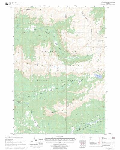 US Forest Service - Topo Crater Lake, WY FSTopo Legacy digital map