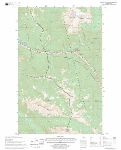 US Forest Service - Topo Crater Mountain, WA FSTopo Legacy digital map