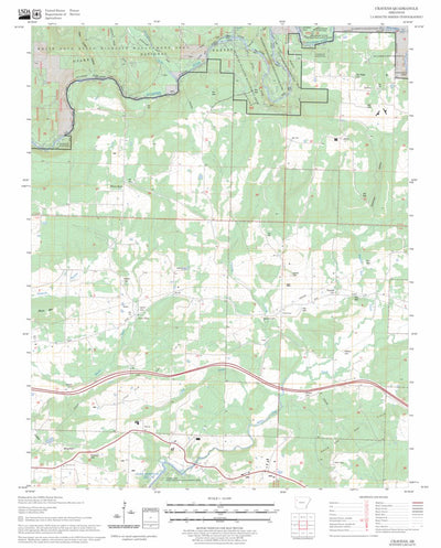 US Forest Service - Topo Cravens, AR FSTopo Legacy digital map