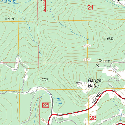 US Forest Service - Topo Crawfish Lake, OR FSTopo Legacy digital map