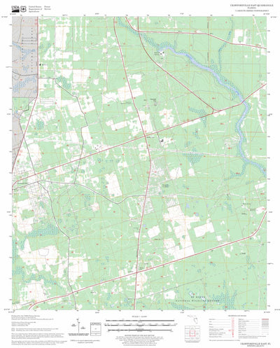 US Forest Service - Topo Crawfordville East, FL FSTopo Legacy digital map