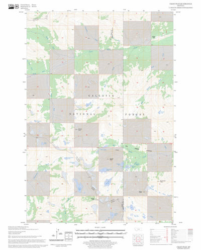 US Forest Service - Topo Crazy Peak, MT FSTopo Legacy digital map
