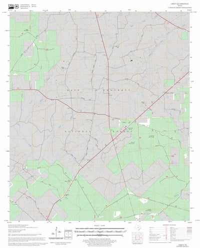 US Forest Service - Topo Crecy, TX FSTopo Legacy digital map