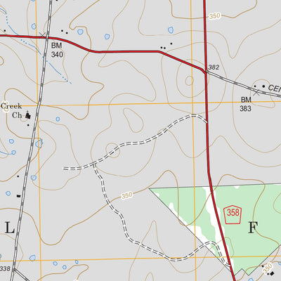 US Forest Service - Topo Crecy, TX FSTopo Legacy digital map