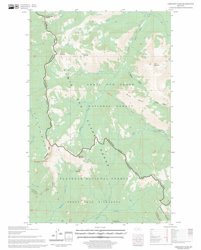 US Forest Service - Topo Crescent Cliff, MT FSTopo Legacy digital map