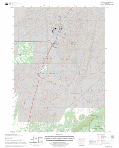 US Forest Service - Topo Crescent, OR FSTopo Legacy digital map