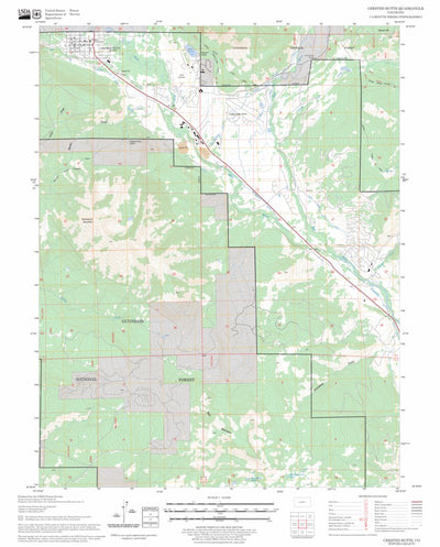 US Forest Service - Topo Crested Butte, CO FSTopo Legacy digital map