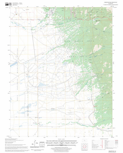 US Forest Service - Topo Crestone, CO FSTopo Legacy digital map