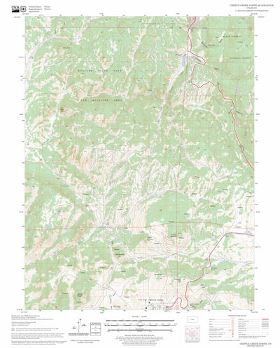 US Forest Service - Topo Cripple Creek North, CO FSTopo Legacy digital map