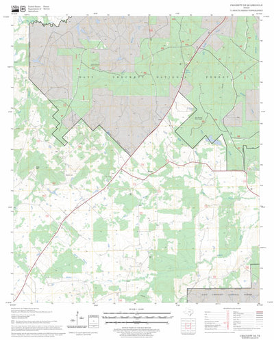 US Forest Service - Topo Crockett NE, TX FSTopo Legacy digital map