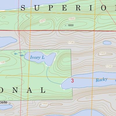 US Forest Service - Topo Crocodile Lake, MN FSTopo Legacy digital map