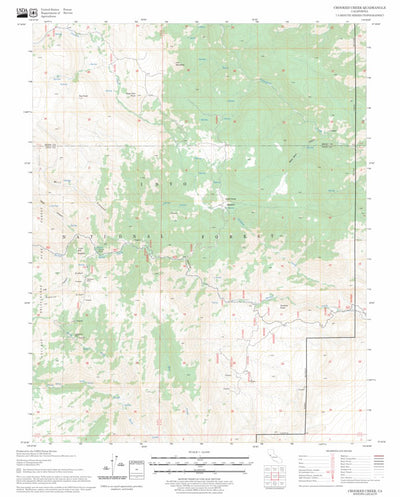 US Forest Service - Topo Crooked Creek, CA FSTopo Legacy digital map