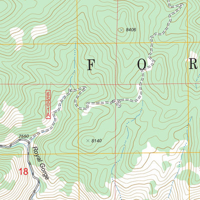 US Forest Service - Topo Crooked Creek, CA FSTopo Legacy digital map