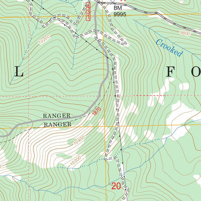US Forest Service - Topo Crooked Creek Pass, CO FSTopo Legacy digital map