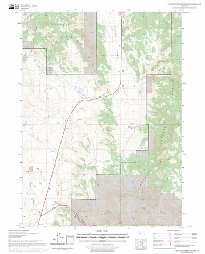 US Forest Service - Topo Crooked Creek Valley, OR FSTopo Legacy digital map