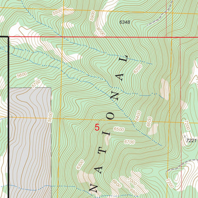 US Forest Service - Topo Crooked Creek Valley, OR FSTopo Legacy digital map