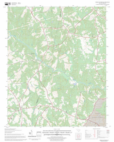 US Forest Service - Topo Cross Anchor, SC FSTopo Legacy digital map