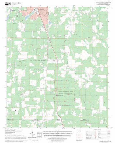 US Forest Service - Topo Crossett South, AR - LA FSTopo Legacy digital map