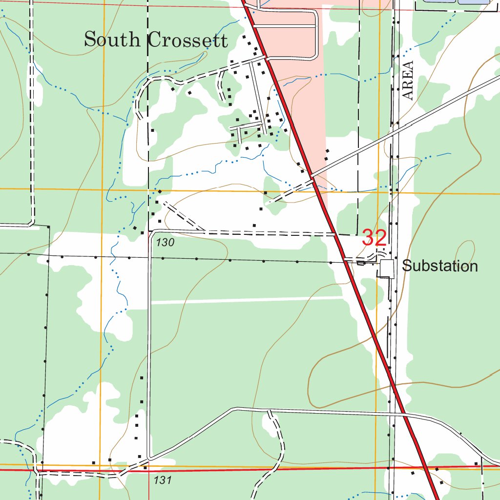 Crossett South, AR - LA FSTopo Legacy Map by US Forest Service - Topo ...