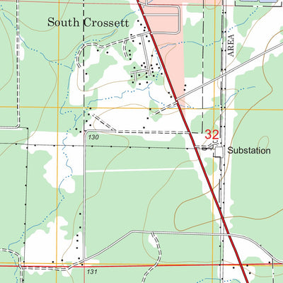 US Forest Service - Topo Crossett South, AR - LA FSTopo Legacy digital map