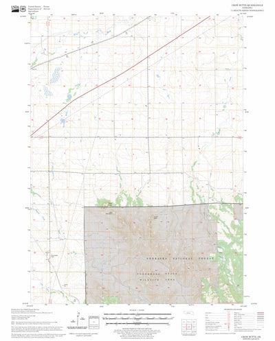 US Forest Service - Topo Crow Butte, NE FSTopo Legacy digital map