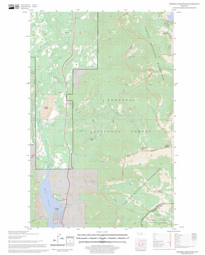 US Forest Service - Topo Crowell Mountain, MT FSTopo Legacy digital map