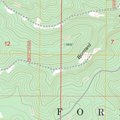 US Forest Service - Topo Crows Nest Peak, SD FSTopo Legacy digital map