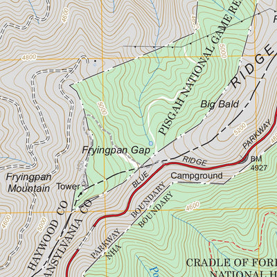 US Forest Service - Topo Cruso, NC FSTopo Legacy digital map