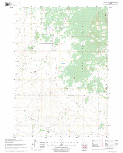 US Forest Service - Topo Crystal Butte, ID FSTopo Legacy digital map