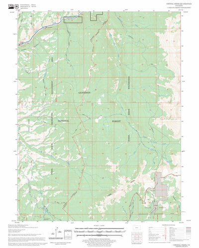 US Forest Service - Topo Crystal Creek, CO FSTopo Legacy digital map