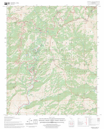 US Forest Service - Topo Crystal Lake, CA FSTopo Legacy digital map