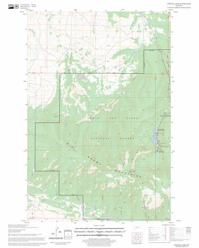 US Forest Service - Topo Crystal Lake, MT FSTopo Legacy digital map