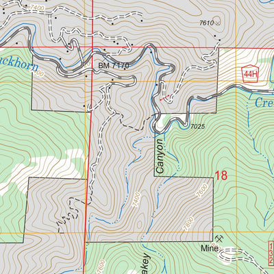 US Forest Service - Topo Crystal Mountain, CO FSTopo Legacy digital map