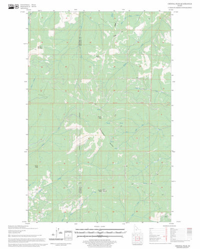 US Forest Service - Topo Crystal Peak, ID FSTopo Legacy digital map