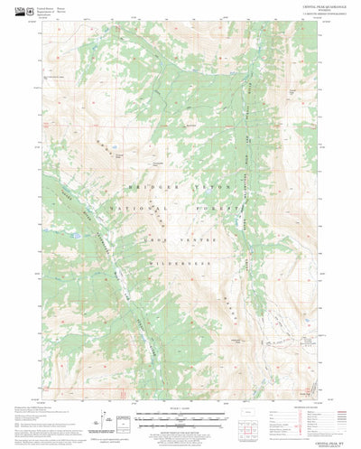 US Forest Service - Topo Crystal Peak, WY FSTopo Legacy digital map